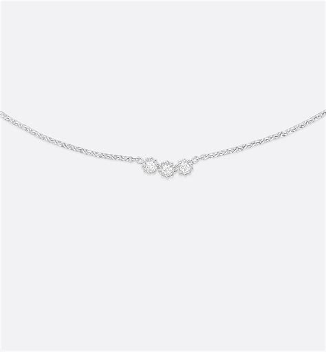 Collier Mimirose Or blanc 750/1000e et diamants 